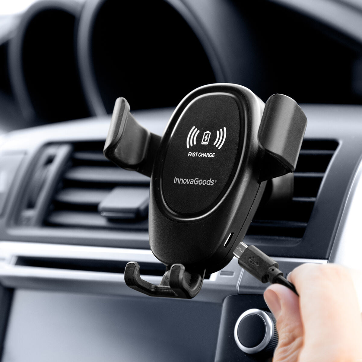 Mobile Phone Holder with Wireless Charger for Cars Wolder InnovaGoods-7